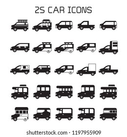 car icons set