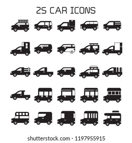 car icons set