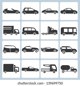 car icons set