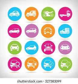 car icons set
