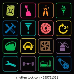 Car icons set. 