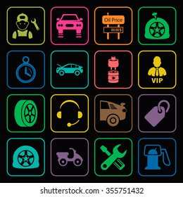 Car icons set. 