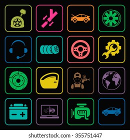 Car icons set.