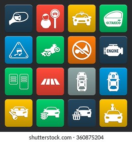 Car icons set. 