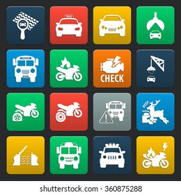Car icons set.