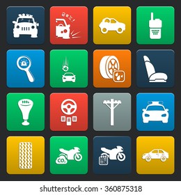Car icons set. 
