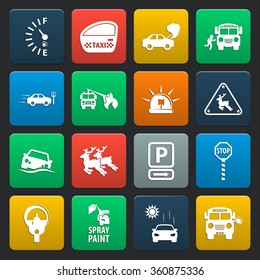 Car icons set. 
