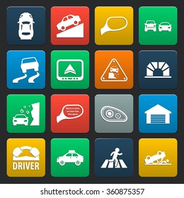 Car icons set.