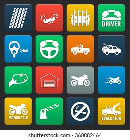 Car icons set. 