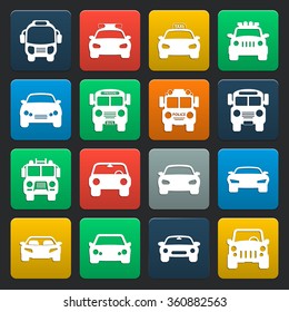Car icons set.