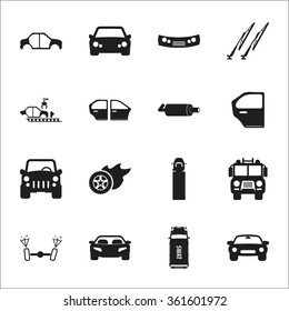 Car icons set. 