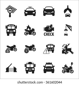 Car icons set. 
