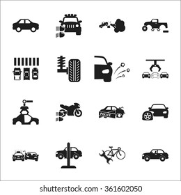 Car icons set. 
