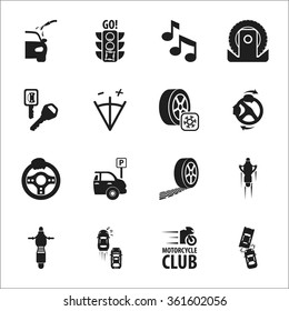 Car icons set. 