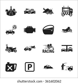Car icons set. 