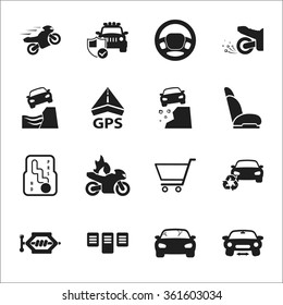Car icons set. 