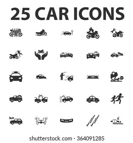 Car Icons Set. 