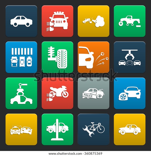 Car icons set.