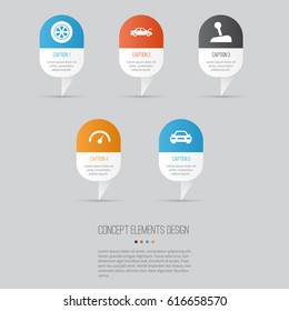 Car Icons Set. Collection Of Auto, Fixing, Stick And Other Elements. Also Includes Symbols Such As Lever, Speed, Car.