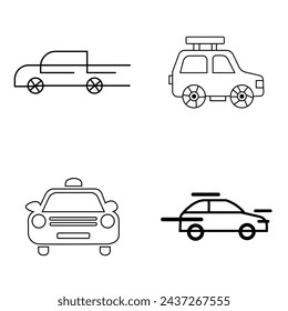car icons set vector design illustration