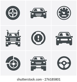 Car Icons Set, Vector Design