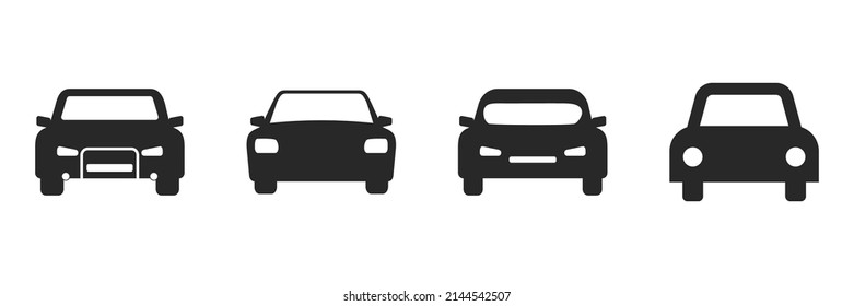Car icons set. Vector illustration.