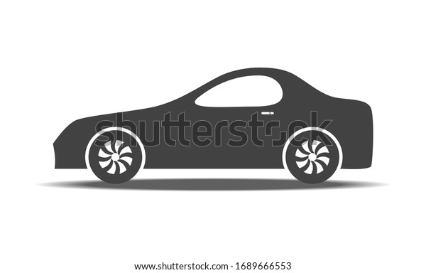 Car icons\
with shadows isolated on white\
background