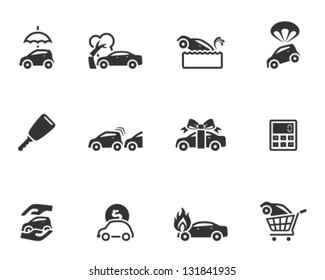 Car icons in single color