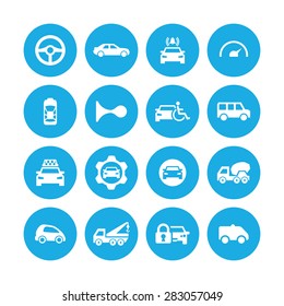 car icons universal set for web and mobile