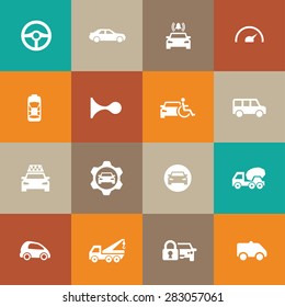 car icons universal set for web and mobile
