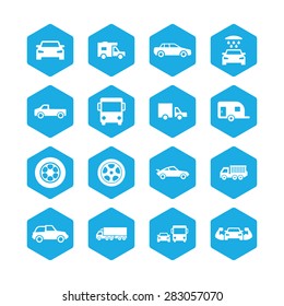 car icons universal set for web and mobile
