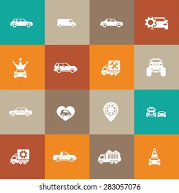 car icons universal set for web and mobile
