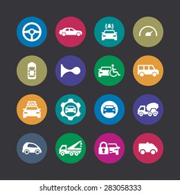 car icons universal set for web and mobile
