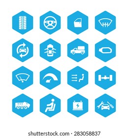 car icons universal set for web and mobile