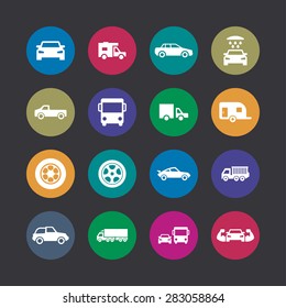 car icons universal set for web and mobile