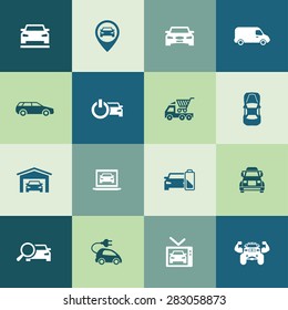 car icons universal set for web and mobile