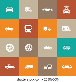 car icons universal set for web and mobile 