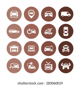 car icons universal set for web and mobile