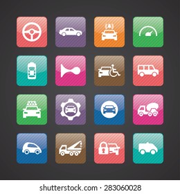 car icons universal set for web and mobile