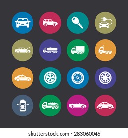 car icons universal set for web and mobile 