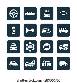 car icons universal set for web and mobile 