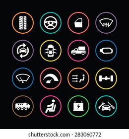 car icons universal set for web and mobile 