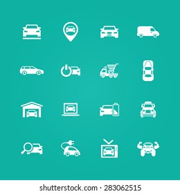 car icons universal set for web and mobile 