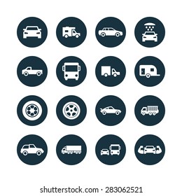 car icons universal set for web and mobile 