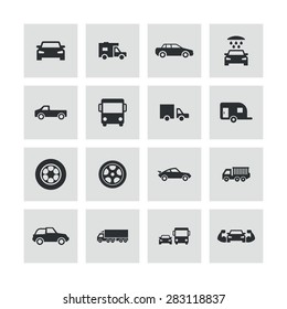 car icons universal set for web and mobile 