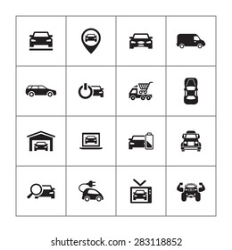 car icons universal set for web and mobile 