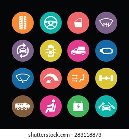 car icons universal set for web and mobile 