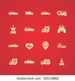 car icons universal set for web and mobile 