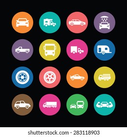 car icons universal set for web and mobile 