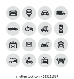 car icons universal set for web and mobile 